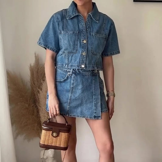 Denim Suit Set