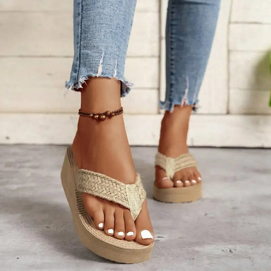 Boho Twine Platform Sandals